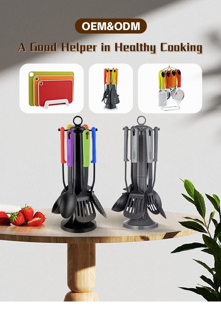 Sustainable Nylon Cooking Utensils Set for Nonstick Home Kitchen Cookware in Any Colors
