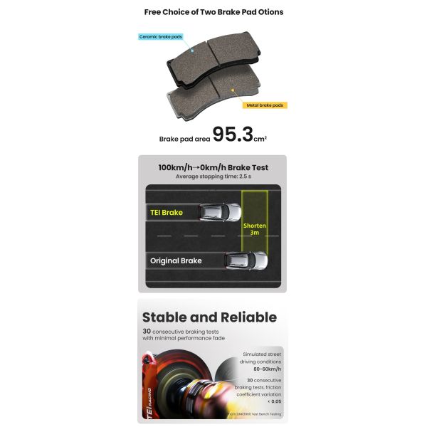 TEI S60 Plus 6 Piston Brake Caliper Big Brake Upgrade R19 R20 R21 Car Wheel Front Car Brake Kit for BMW X5 E53 E70 F15 G05