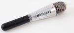 Black Long Handle Powder Makeup Brush With Brown Nylon Hair