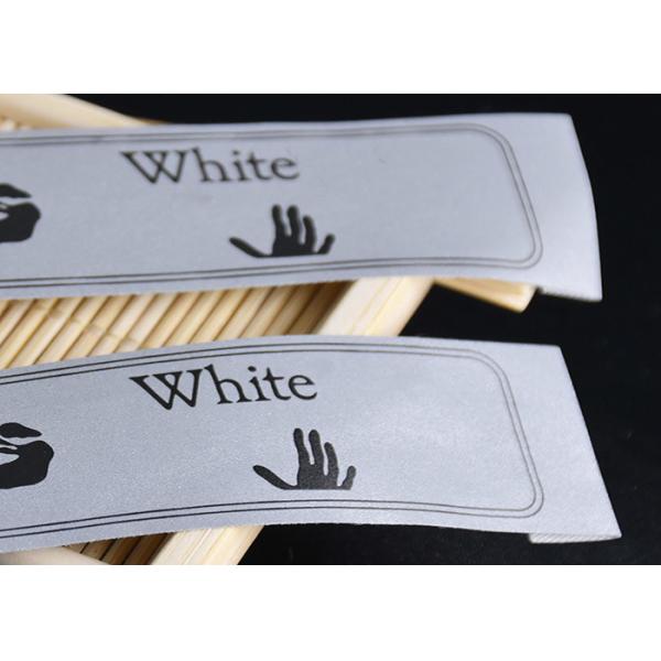 China Clothing Custom 3M Reflective Labels Printed With Black Ink Logo factory