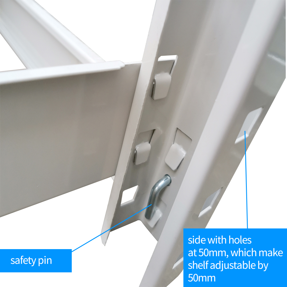 Customizable Boltless Shelving Unit for Industrial Depth 300-1000mm Hole Distance 50mm
