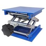 100*100mm Blue Manual Lab Jack Z Axis Translation Stage 110mm Trip