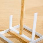 Disassembly Wire Bamboo Kitchen Paper Roll Holder Restaurant Paper Towel Holder