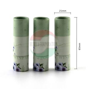 China Biodegradable Kraft Paper Lip Balm Tube With CMYK Printing Offset on sale