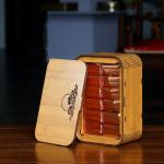 Mildewproof Embossing Wooden Tea Bag Box Holder Multipurpose