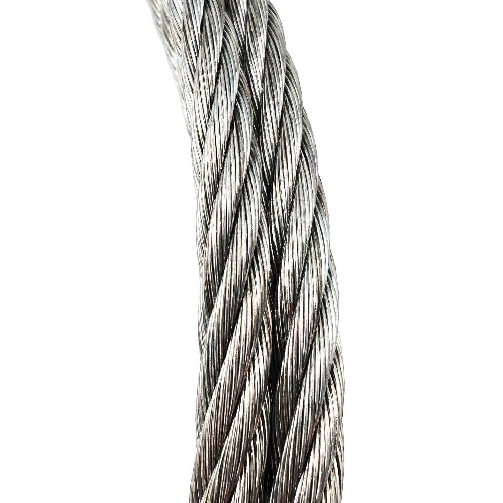 Carbon Steel Silver Grade High Tensile Strength Cable MIL-DTL-83420 1/16" to 3/8" 7x7 7x19 Galvanized Aircraft Wire Rope