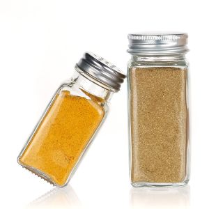 4oz 6oz 9oz Small Glass Spice Jars Bottles W/Dual Sifter Cap Perfect for Storing