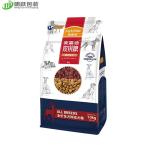 160 Microns 10kg Flat Bottom Side Gusset Bag Pet Dog Food Packaging Front Peel