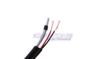 China 0.71mm BC RG59 CCTV Coaxial Cable Foamed PE PVC with 16 × 0.25mm BC Power for UK factory