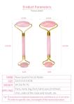 14.5cm Skin Revitalizer Rose Quartz Jade Massage Roller For Face Massage