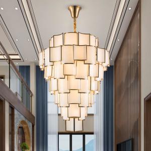 China Modern Villa Living Room Staircase Large Chandelier Hotel Lobby Luxury Pendant Lamp factory