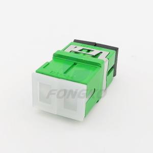 China Metal Shrapnel LC Duplex Adaptor , APC Fiber Optic Adapters 0.20dB factory