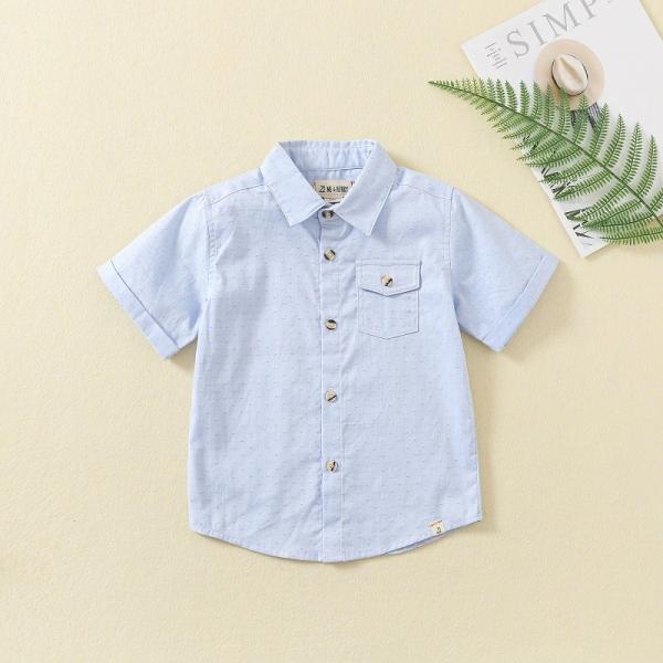 summer garons chemises clothing vendor kids wear shirt short sleeve boys cotton