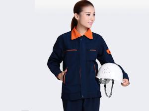 China Orange Lapel Long Sleeve Waist Industrial Work Uniform High Visibility Safety Flexibility factory