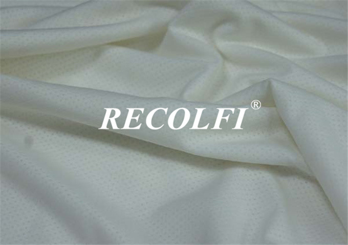 Recycled Polyester Spandex Knit Fabric 4 Way Stretch Customized Solid Color Dying