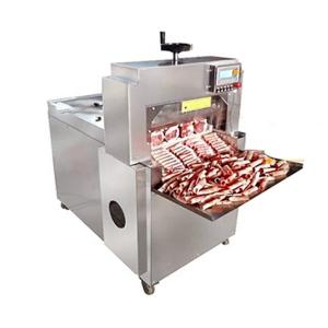 China Automatic Electric Beef Meat Roll Cutting Machine Frozen Meat Slice Machine factory
