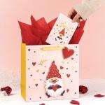 Custom Gold Foil Logo Valentine's Day De Papel Paper Gift Craft Shopping Bags