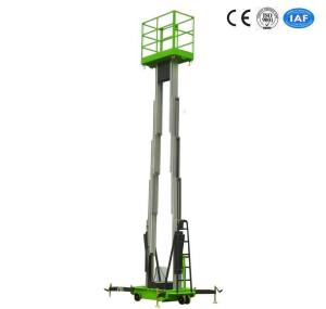 China Double Mast Mobile Construction Aerial Work Platform 10 Meters 200Kg Truck-Mounted Type factory