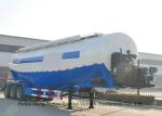 Steel Bulk Powder Cement Hauling Trailers , Cement Semi Trailer 58cbm 3 Axle