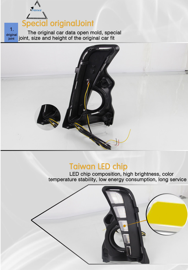 Fog Car Accessories Led Round Led Daytime Running Lights For Toyota Highlander 2018