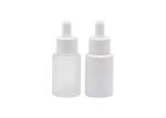 Flat Shoulder Essential Oil Bottle Empty Glass White Cosmetic Dropper Bottle