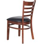 Restaurant Dining Chair with Solid Wood Frame and Modern PU Leather Design