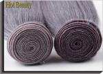 Customized Purple Grey Hair Silk Straight 100% Human Hair Can be flat ironed