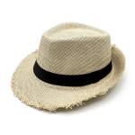 Retro Raw Edge Outdoor Beach Shade Breathable Straw Hat For People