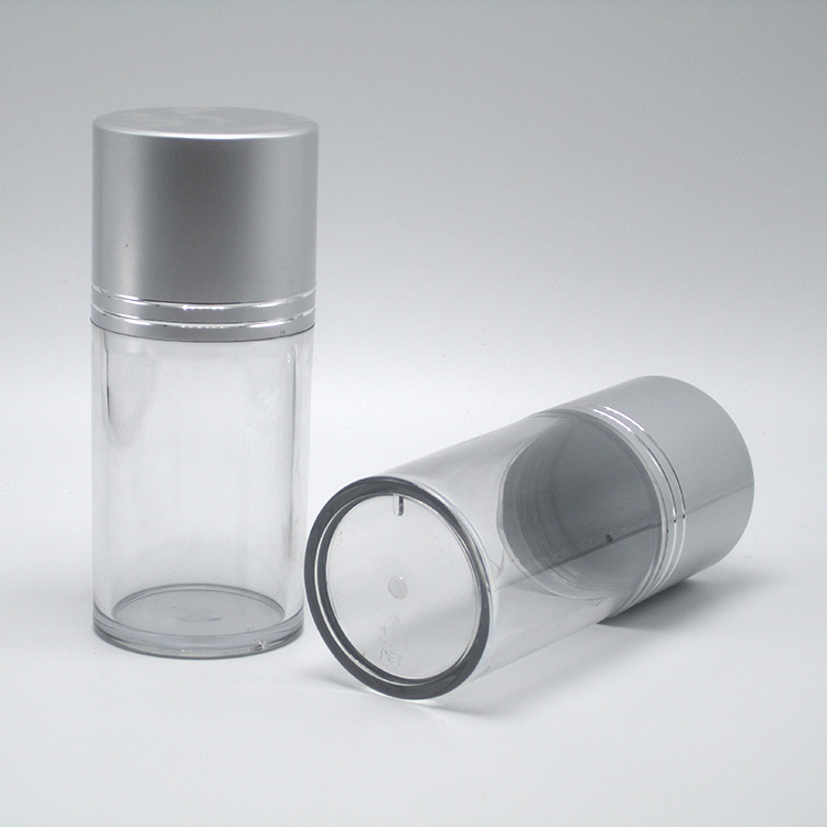 80mL PET Cylinder Shape Wide Mouth Plastic Transparent Bottle with Easy to Aluminum Lids