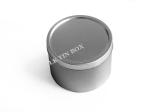 Plain Metal Round Seamless Candle Tin Cans With Pvc Window D 95 * 63mm