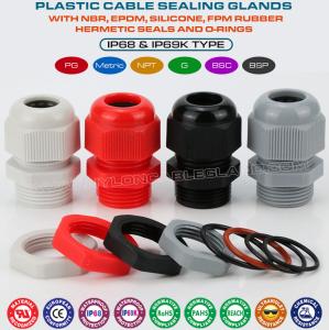 China Electrical Cable Gland, Nylon 6, 20mm Metric Thread, M20x1.5, IP68/IP69K, UL94 V-2, para Cable Ø 6-12mm factory