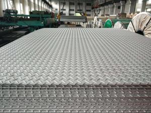 China 4x10 Ft Embossed SS Sheet Metal 316 Stainless Steel Diamond Plate 2B BA factory