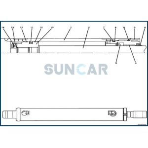 China PU01V00030R100 Crawler Excavator Cylinder Seal Kit Fits CNH CX17B on sale