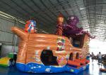 Attractive Pirate Ship Slide Inflatable , Kindergarten Baby Games Blow Up Pirate