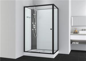China Bathroom Shower Cabins , Quadrant Shower Units 1100 X 800 X 2250 mm BLack aluminium factory