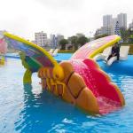 Anti Static Fiberglass Rianbow Water Slide Swimming Pool Aqua Water Park