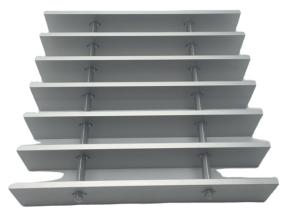 China Smooth Swaged Aluminium Walkway Plain Bar Grating Anti Corrosion factory