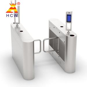 China 5000 Fingerprint Capacity Swing Barrier Turnstile Gates Plexiglass Door Wing factory