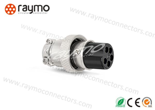 Nickle Plated Threaded Electrical Connector PA66 Insulator Long Life Cycle Wire