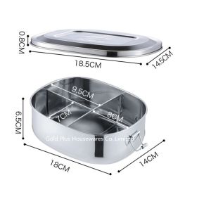 China 1120ml Three Compartment Food Storage Container Set factory