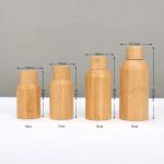 15ml 30ml 50ml Empty Bamboo Cosmetic Essential Oil Glass Bottle Screaw Cap