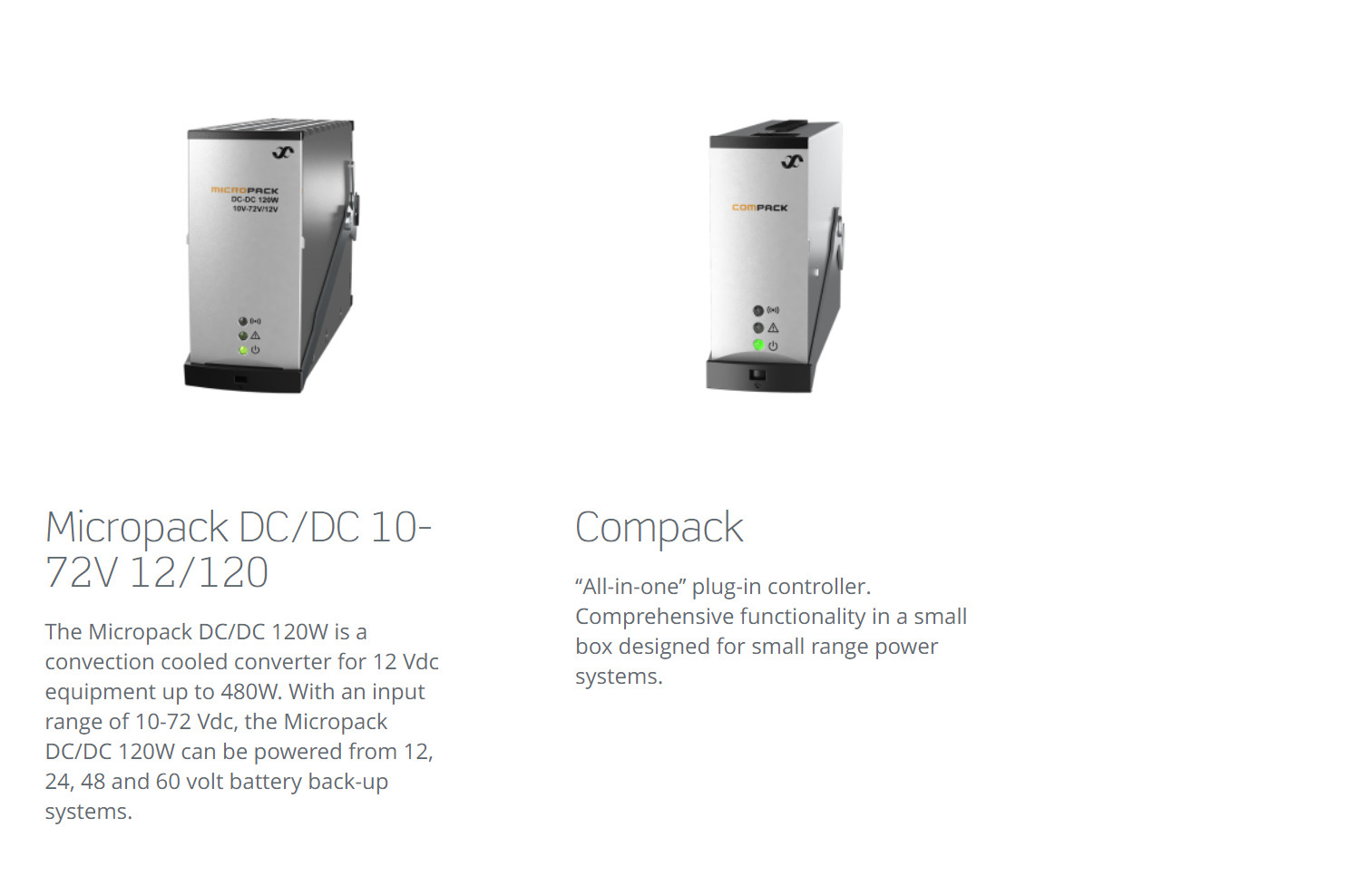 Eltek Micropack System 120W1000W 12V 24V 48V options with compact controller P/N: 241120.911 P/N: 241120.920 P/N: 241120.901