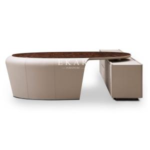 China L Shaped Modern Luxury Design High Gloss Executive Office Desk factory