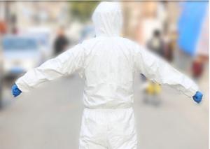 China White Green Yellow Disposable Isolation Gown Anti Epidemic High Elastic factory