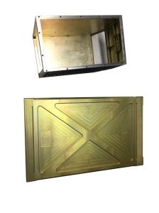 China Vacuum Brazed Copper Water Cooling Plate for liquid cooling solutions factory