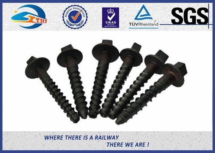 ISO SGS inspected Q235 35# 45# Railway Sleeper Spikes Black Oxide Screws