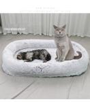 Manufacture 160cm Non-Slip Washable Long Plush Giant Fluffy Pet Bed For Cat Dog