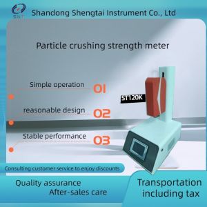 The ST120K particle crushing strength tester automatically measures the size of