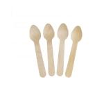 95mm 110mm Biodegradable Cutlery , Ice Cream Disposable Wooden Spoons