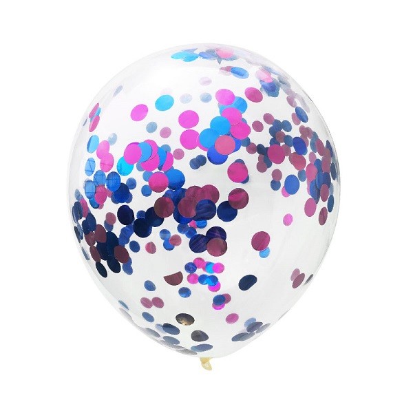 China Latex Transparent Glitter Balloons Round 18 Inch Confetti Balloons factory